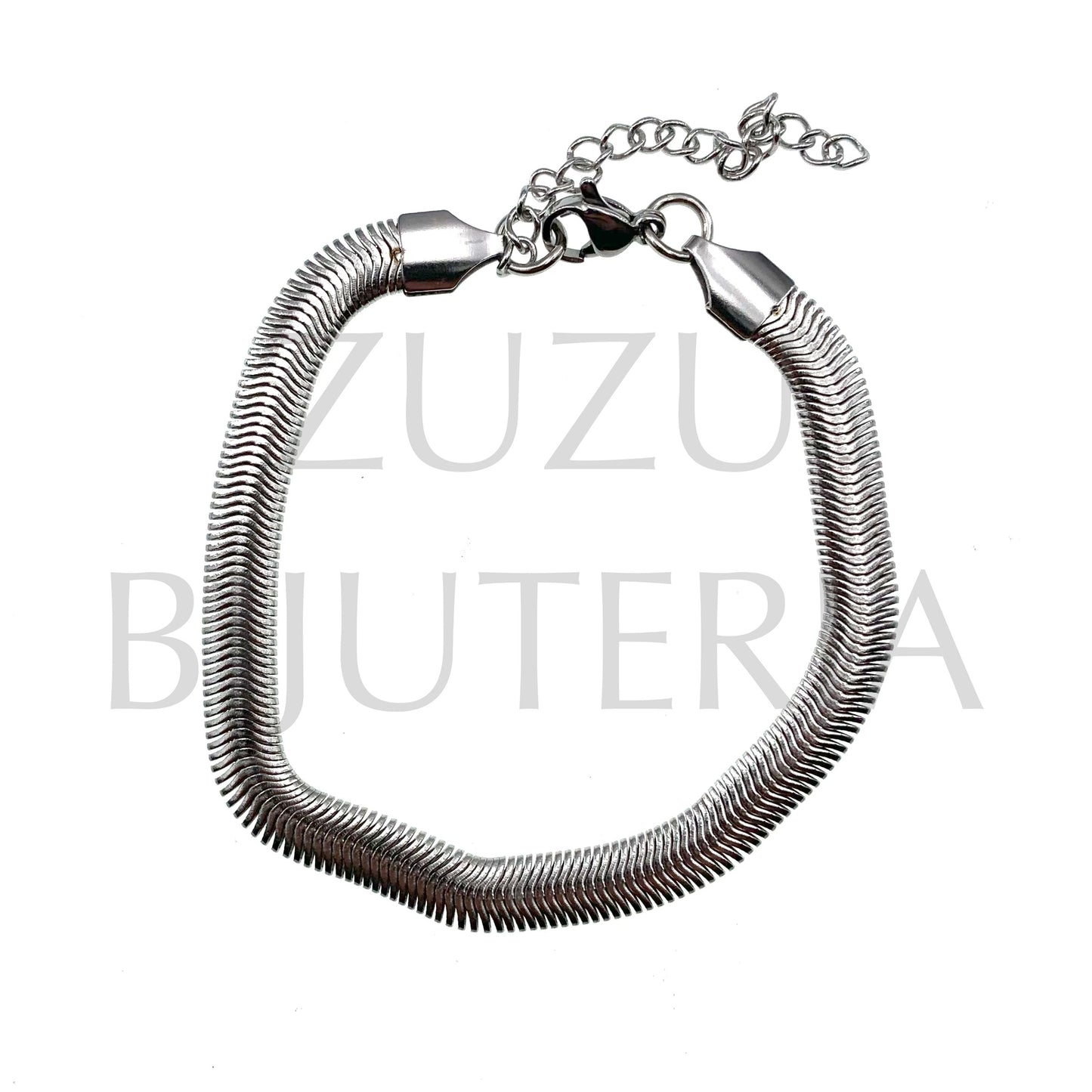 Pulseira Prateado 16cm + 5cm - Aço Inox