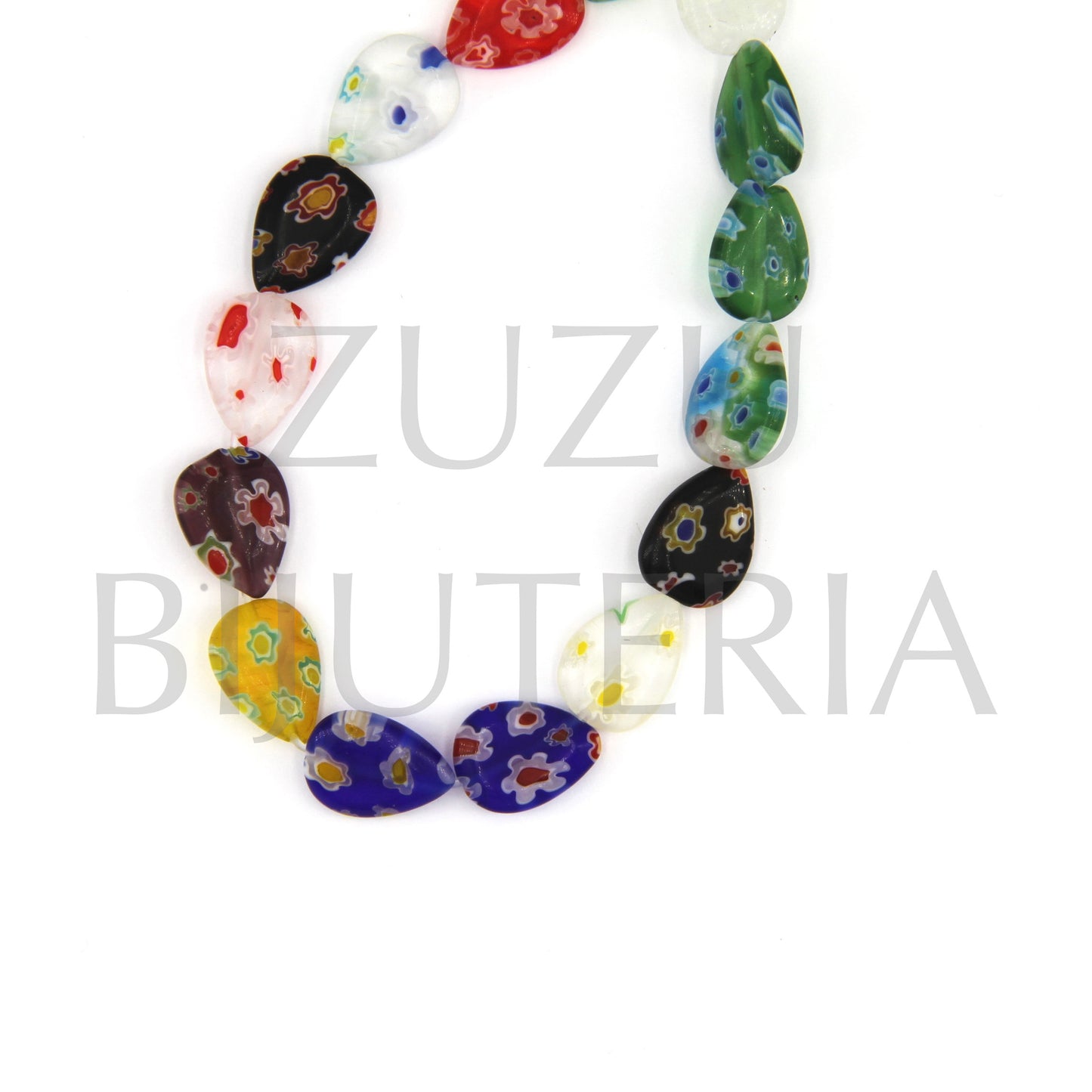 Colored Beads (Pack of 5) 13mm x 9mm - Glass