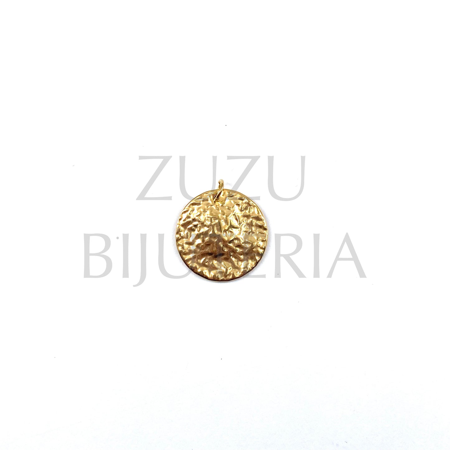 Rustic Golden Pendant 16mm - Stainless Steel