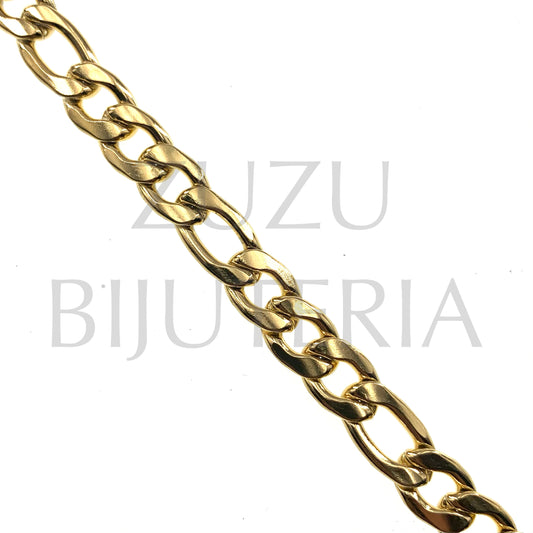 Golden Figaro Chain 7mm - Stainless Steel