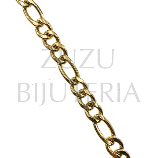 Golden Figaro Chain 5mm - Stainless Steel