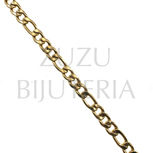 Golden Figaro Chain 4.5mm - Stainless Steel