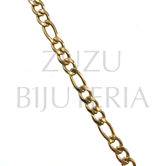 Golden Figaro Chain 4mm - Stainless Steel