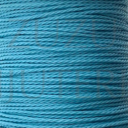 Fio algodão encerado torcido 1mm - Azul Claro