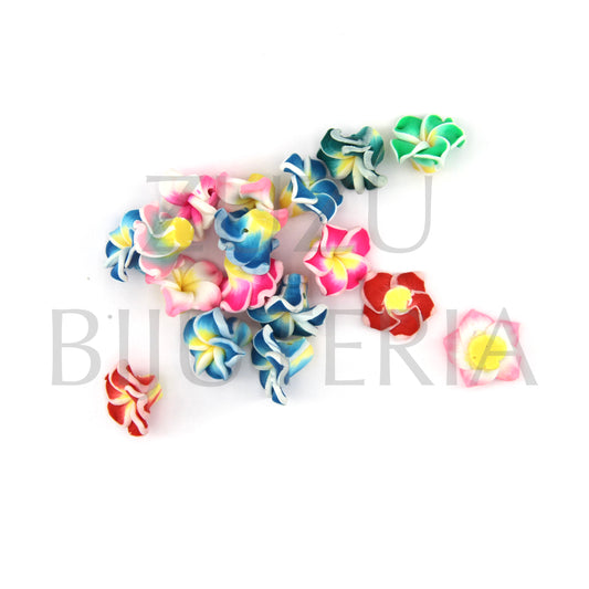 Flower Beads 15mm (Pack 7) - Fimo