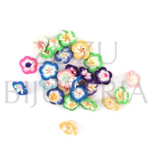 Flower Beads 11mm (Pack 10) - Fimo