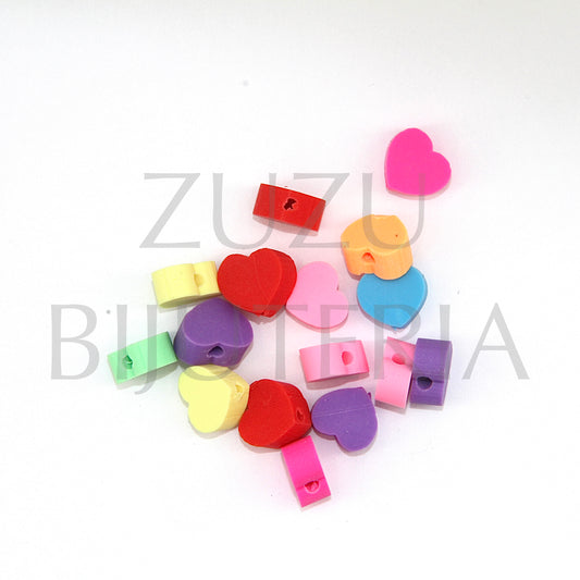Assorted Heart Beads 10mm