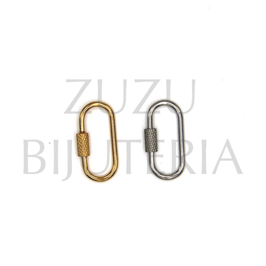 Pendant/Oval Clasp 27mm x 13mm - Stainless Steel