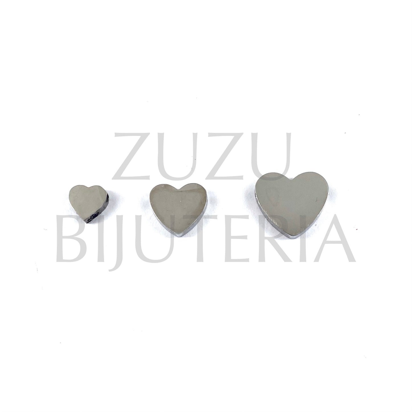 Simple Silver Heart Pendant/Inset - Stainless Steel