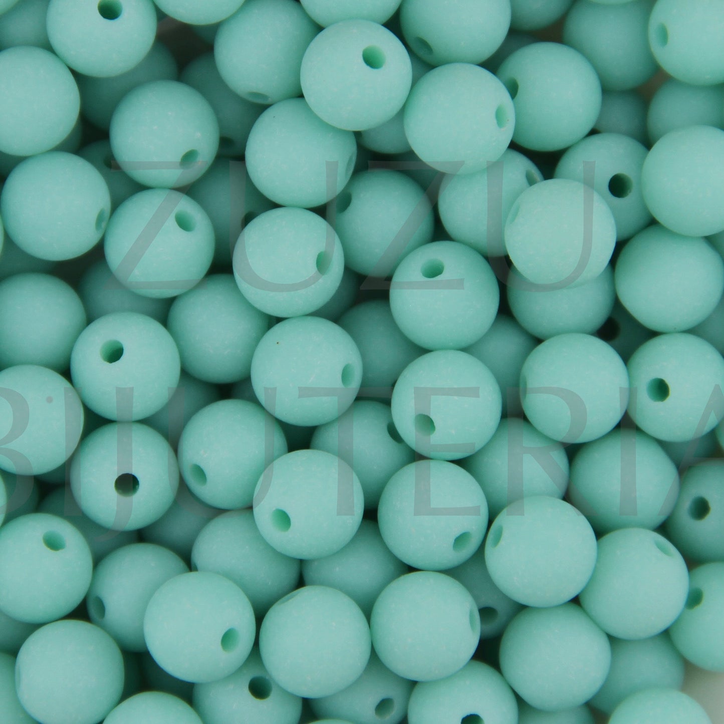 8mm Acrylic Bead (100 pieces) - Matt Water Green