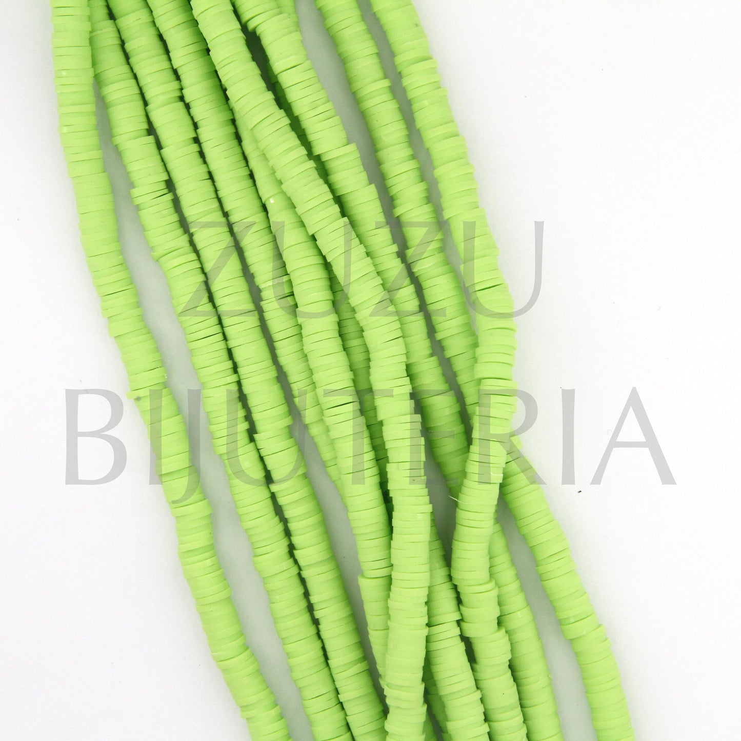 Fiada Discos de Borracha 6mm - Verde Claro