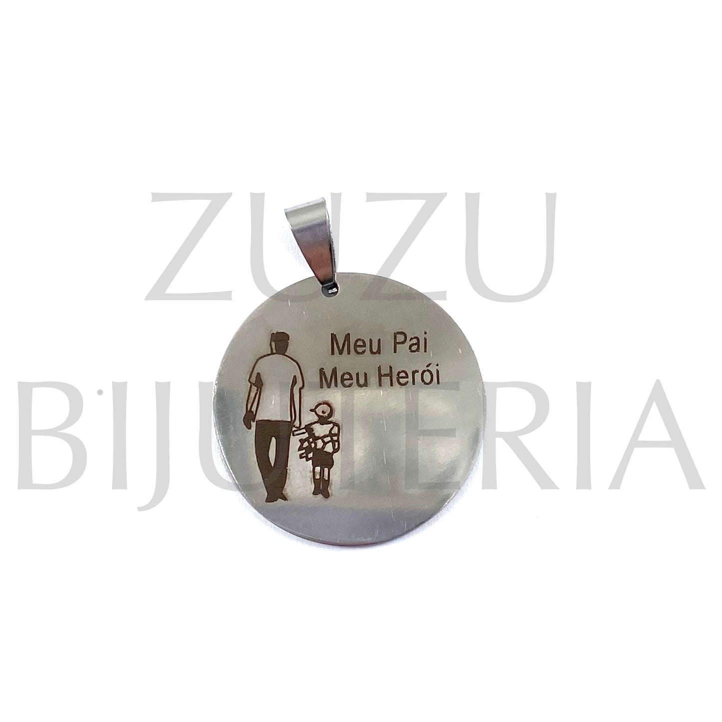 Pendant Father Silver 30mm - Stainless Steel