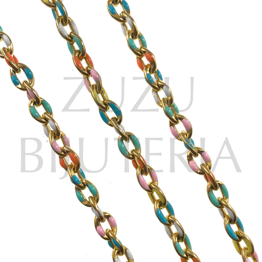 Oval Golden Chain 7mm x 5mm - Stainless Steel