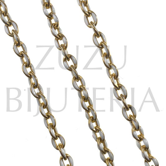 Oval Golden Chain 7mm x 5mm - Stainless Steel