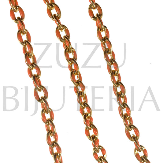 Oval Golden Chain 7mm x 5mm - Stainless Steel