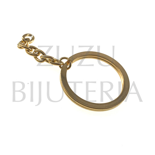 Golden Key Ring - Stainless Steel