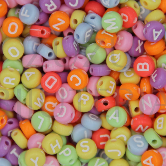 Colored Letter Beads (Pack 100) 7mm