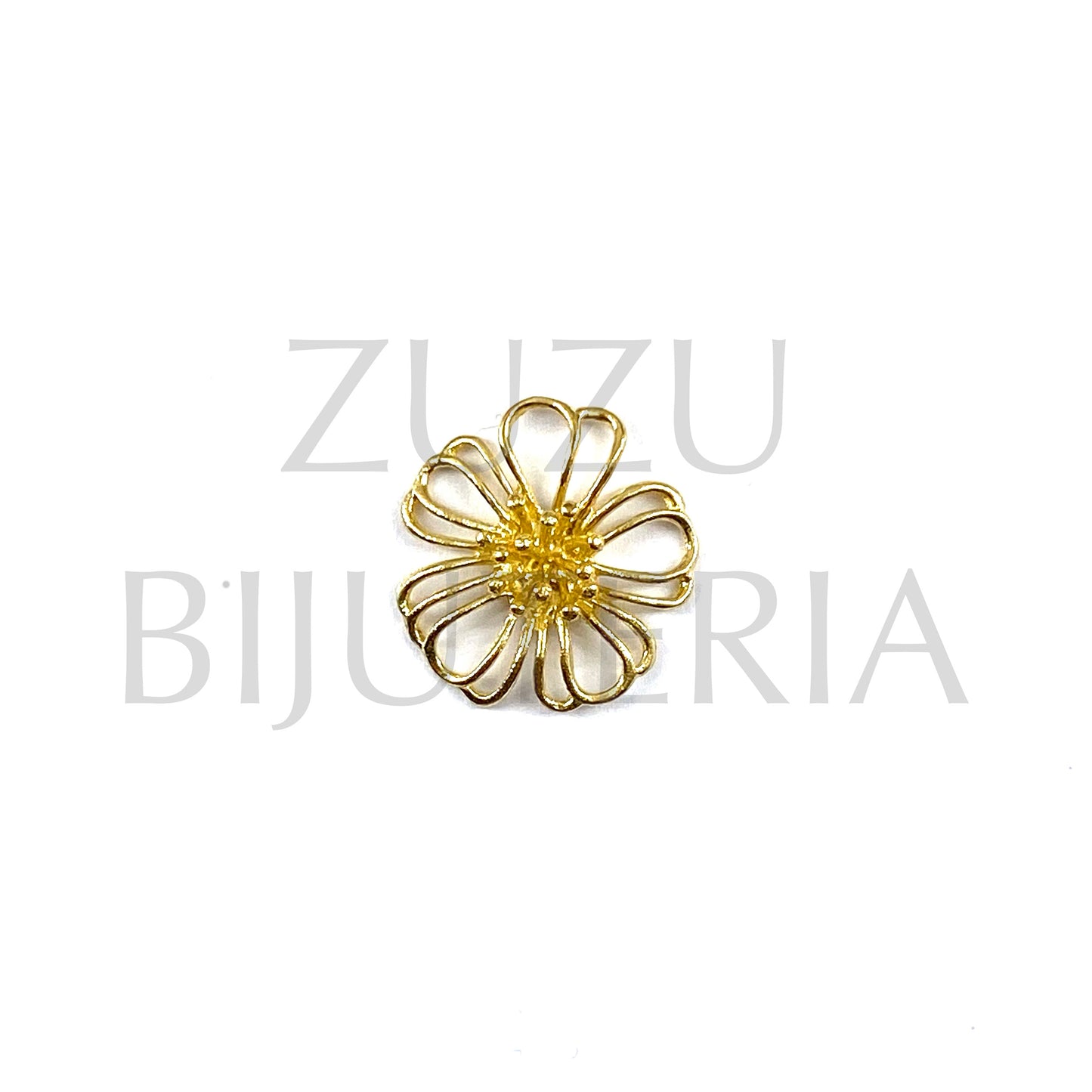 Pendente Flor Dourado 21mm - Cobre