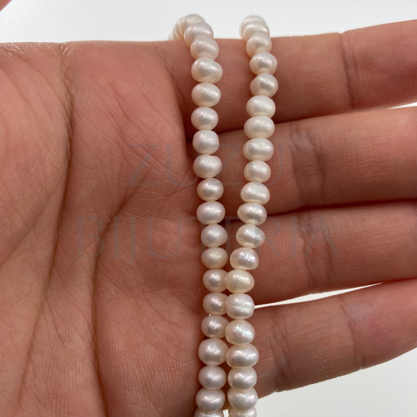 Row of Freshwater Pearl 4mm x 5mm (34cm)