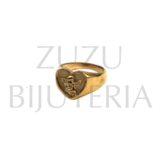 Golden Angel Ring - Stainless Steel