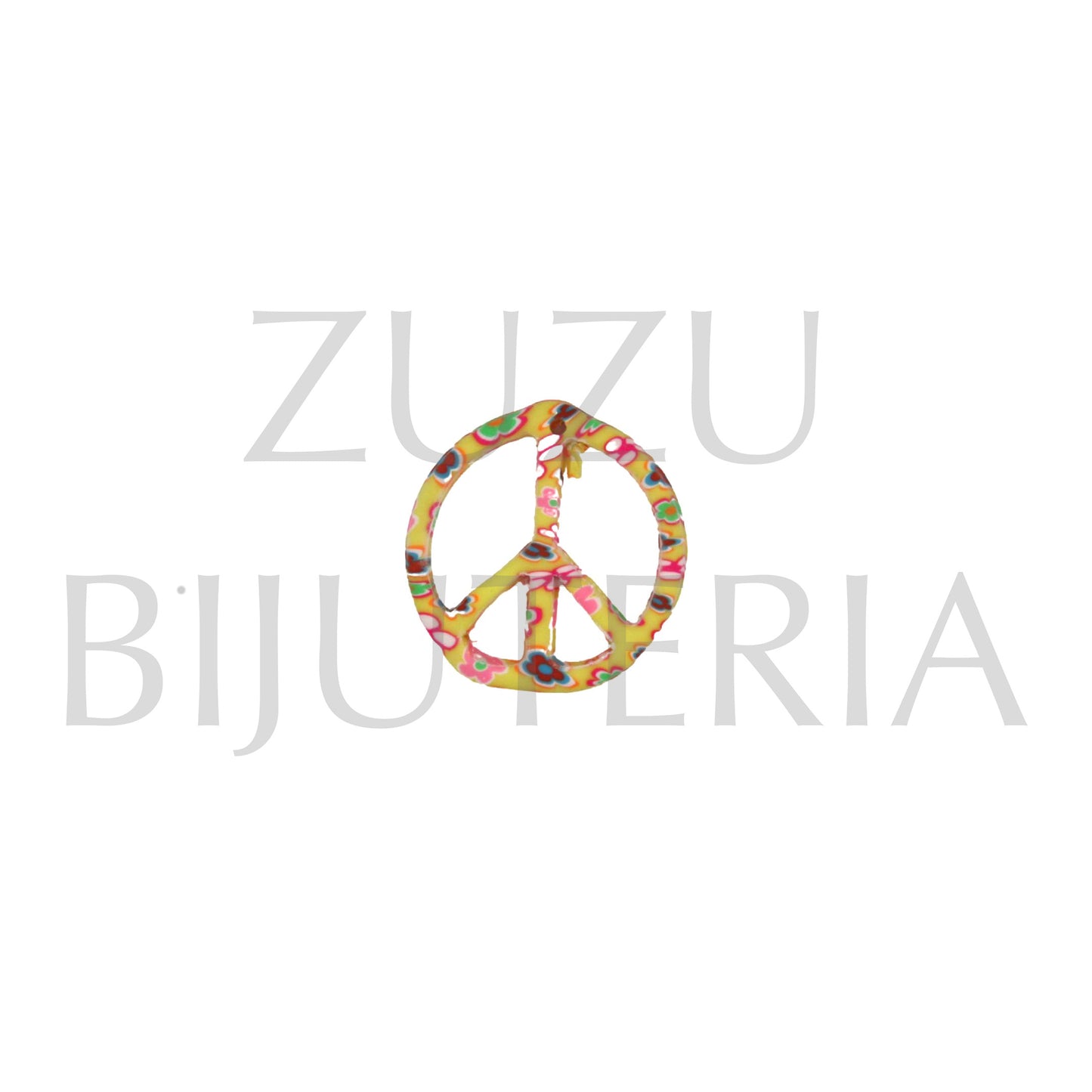 Pendente PEACE 27mm x 25mm - Fimo