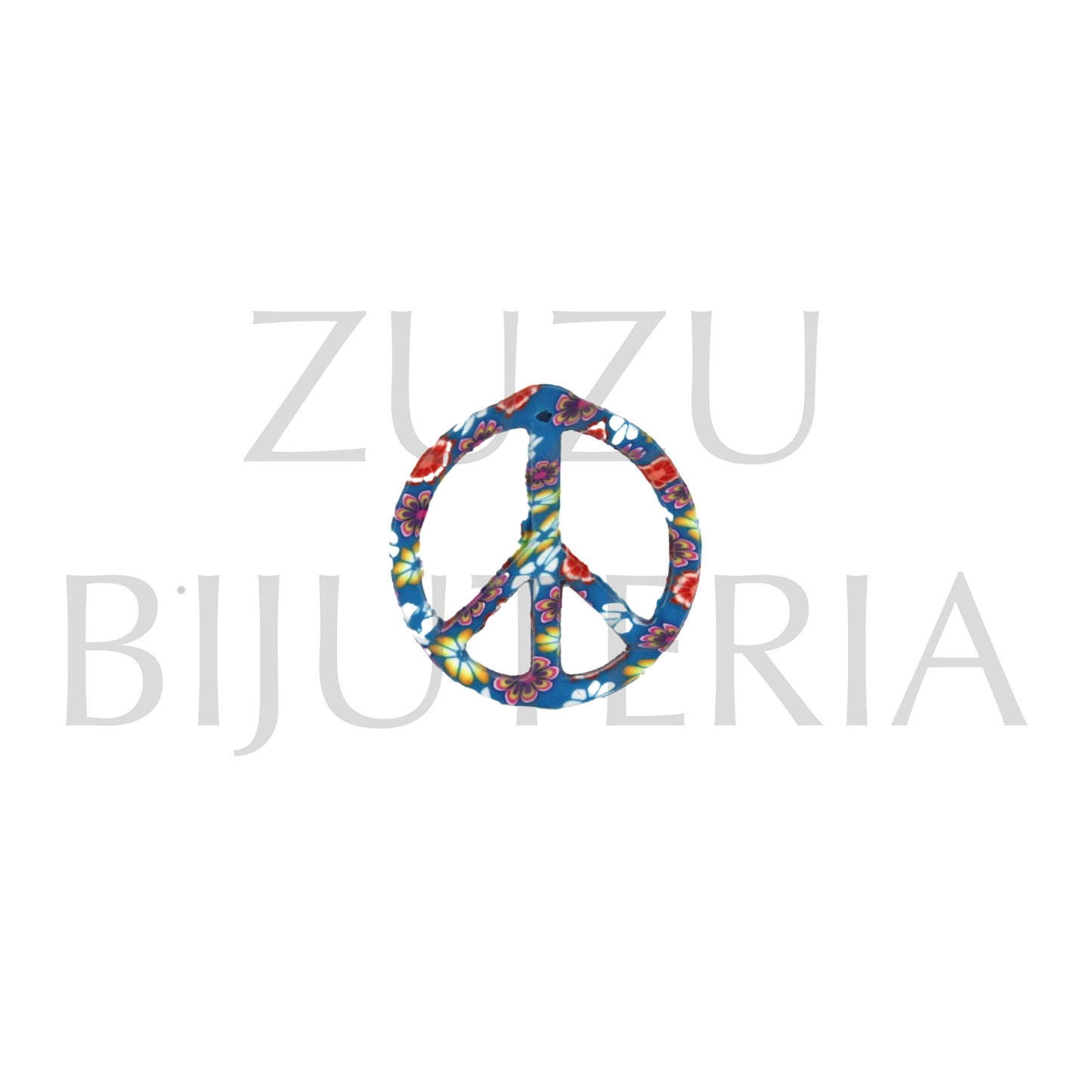 Pendant PEACE 27mm x 25mm - Fimo