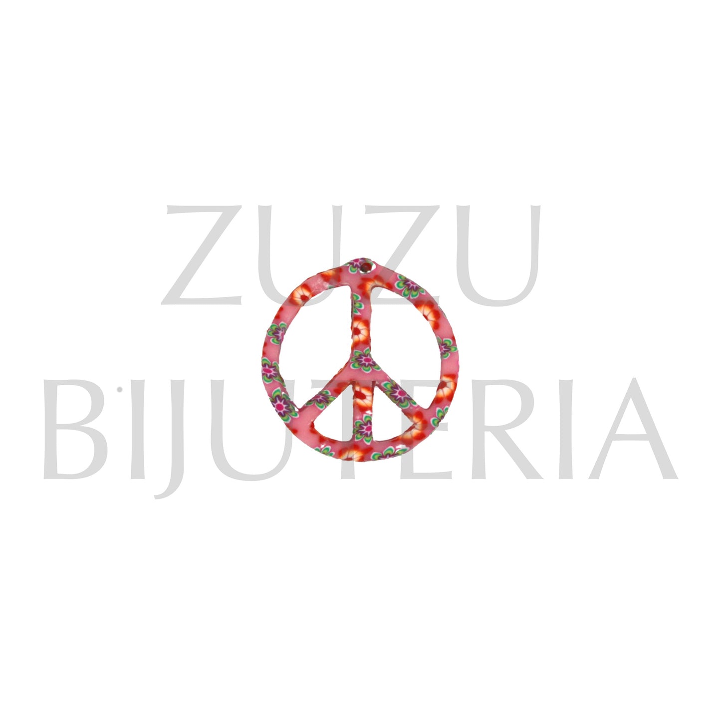 Pendente PEACE 27mm x 25mm - Fimo