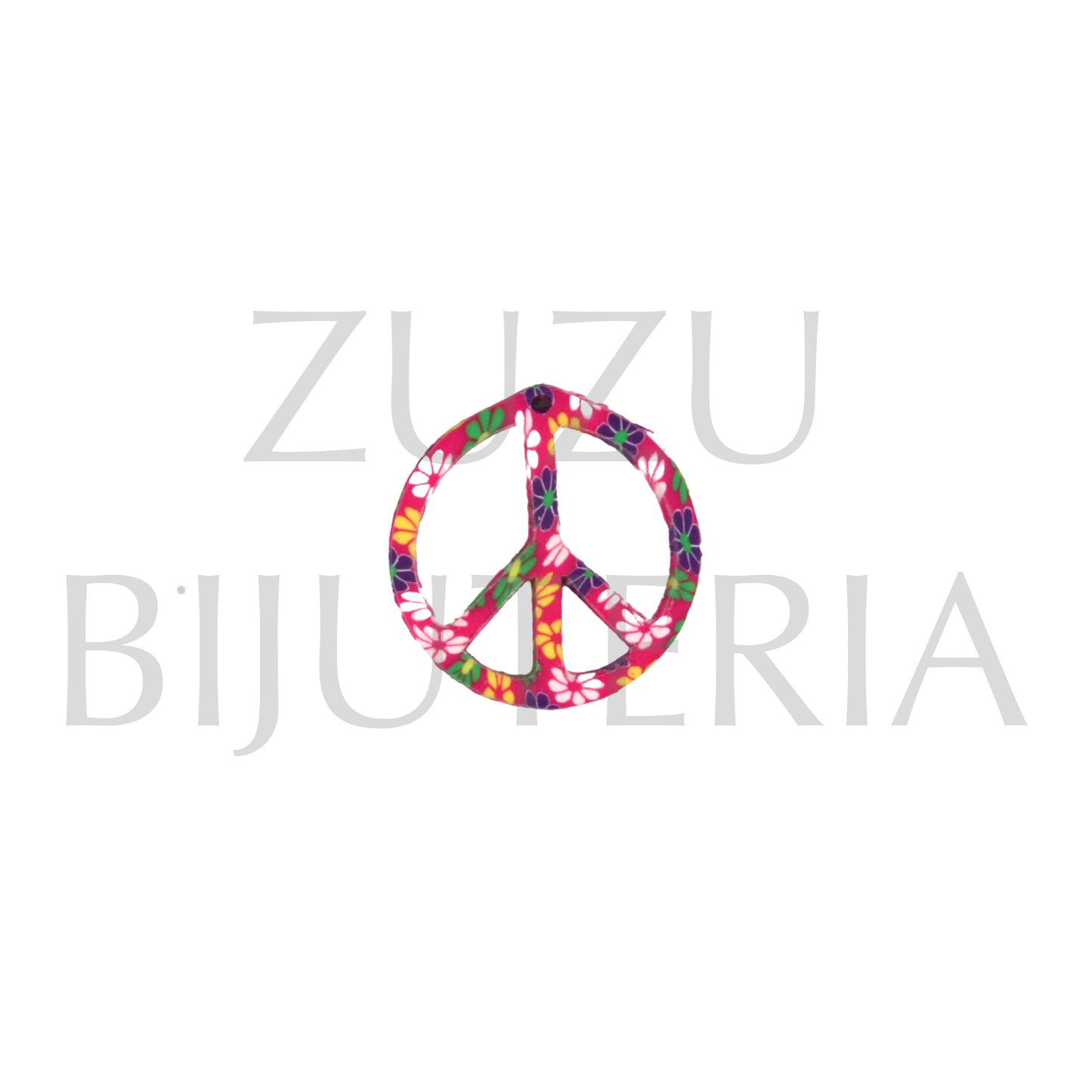 Pendente PEACE 27mm x 25mm - Fimo