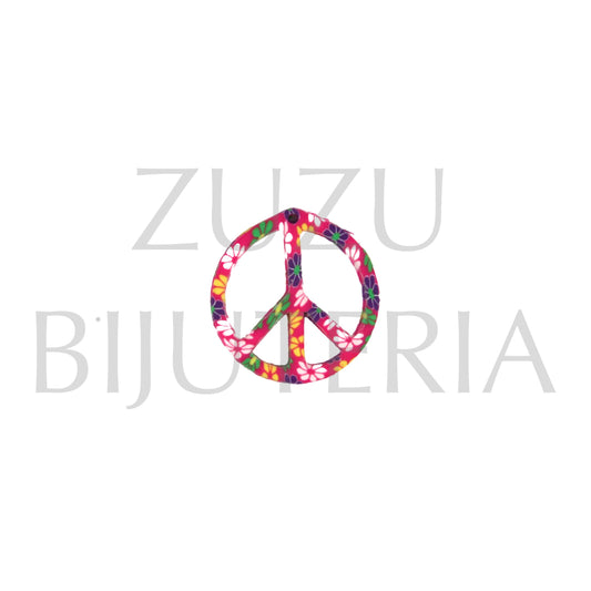 Pendente PEACE 27mm x 25mm - Fimo