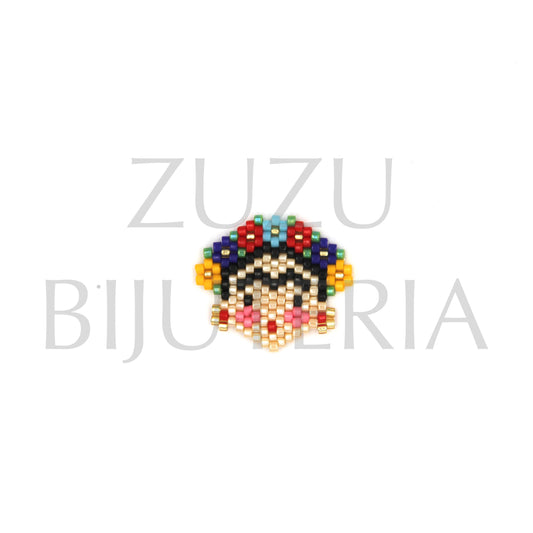Pendant/Inset Frida Kahlo 21mm x 25mm - Missanga Miyuki