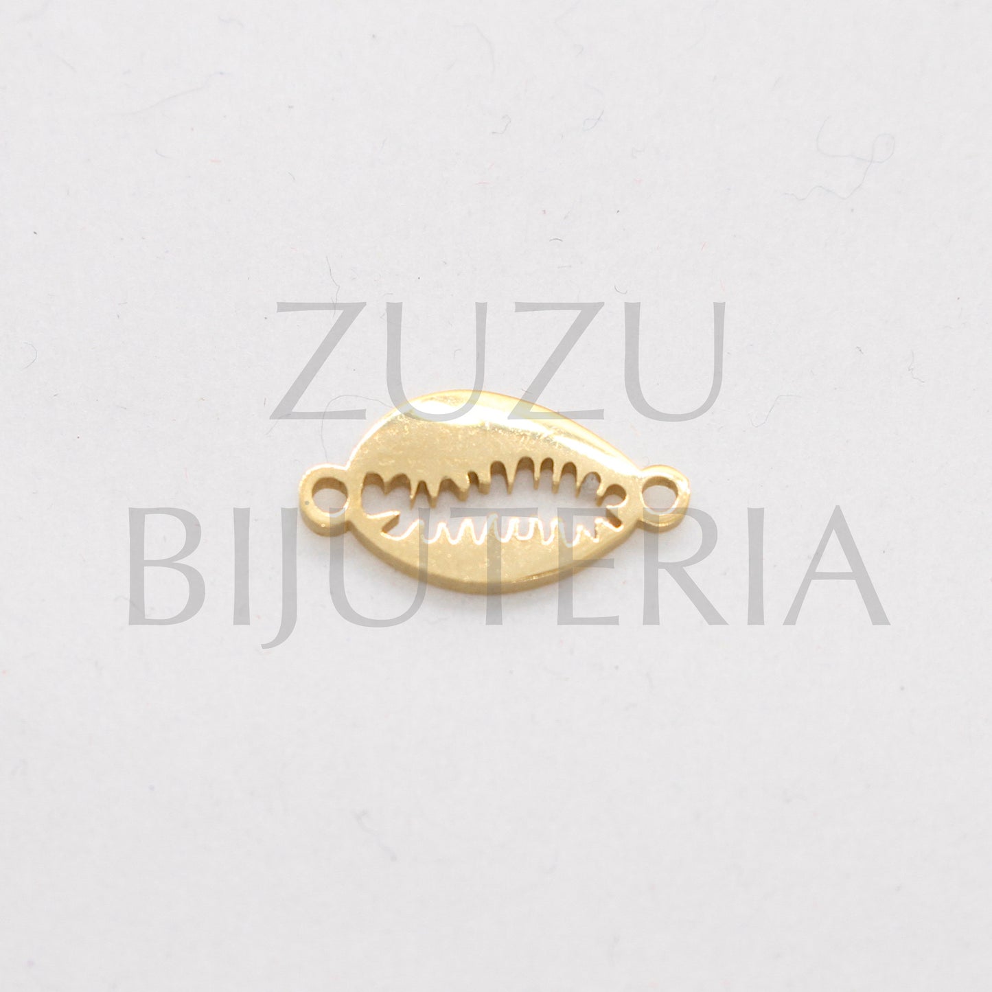 Pendente Búzio Dourado 15mm x 8mm - Aço Inox