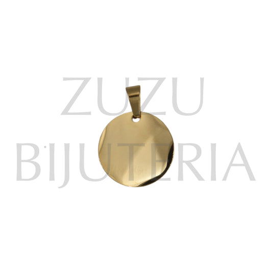 Pendente Liso Dourado - Aço Inox