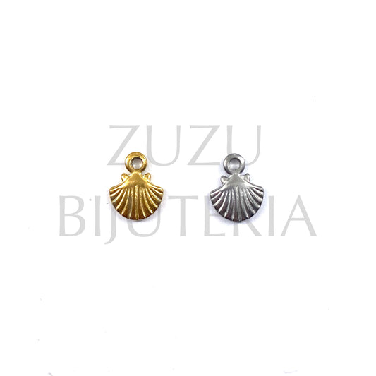 Shell Pendant 11mm x 10mm - Stainless Steel