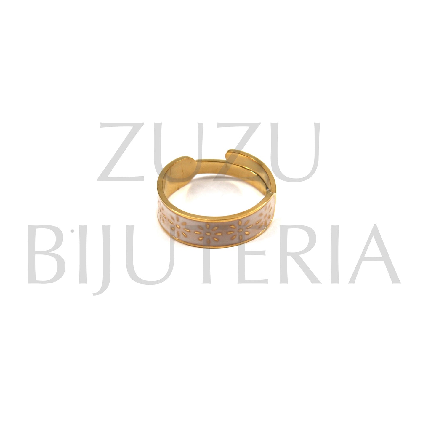 Beige Ring (Adjustable) - Stainless Steel