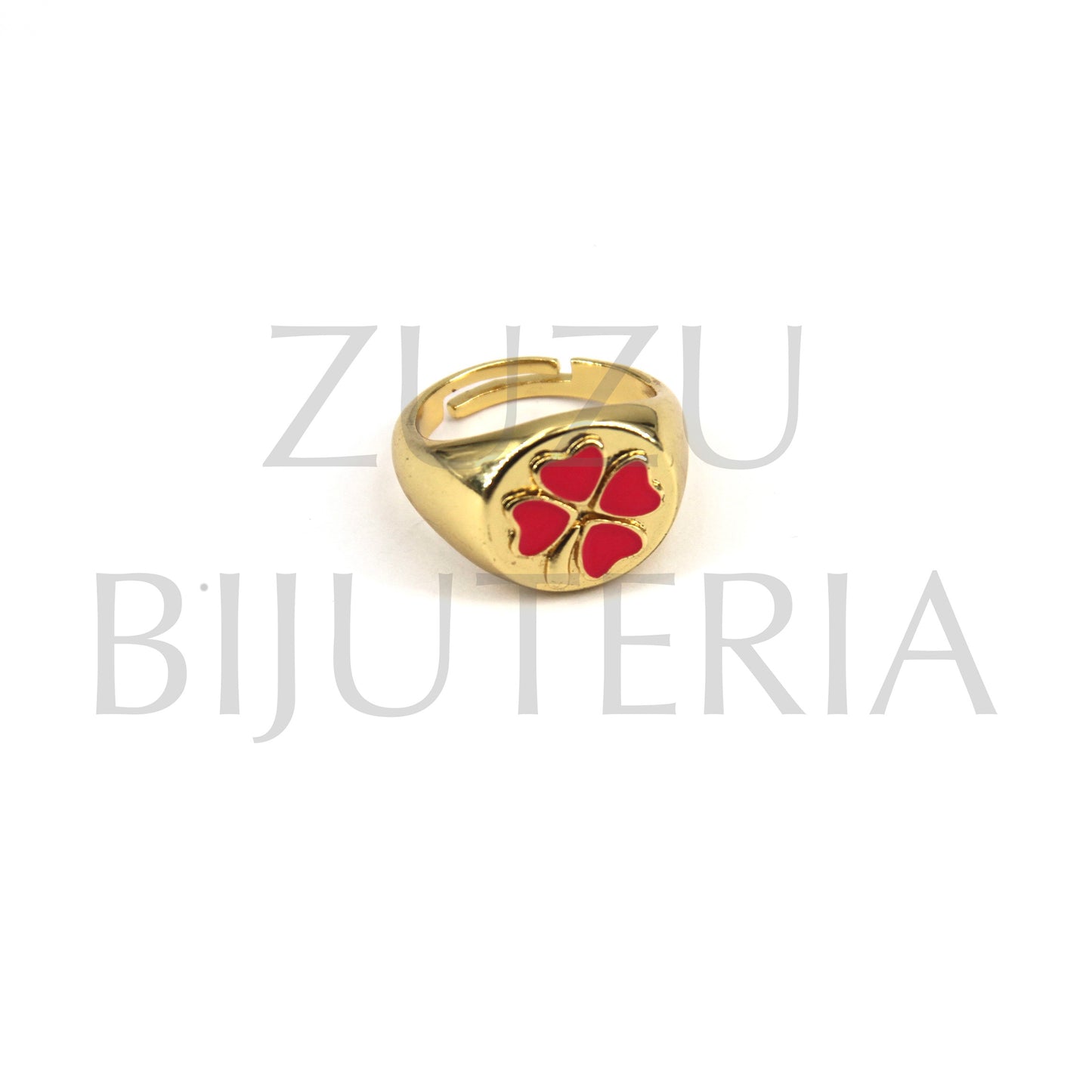 Clover Ring (Adjustable) - Brass