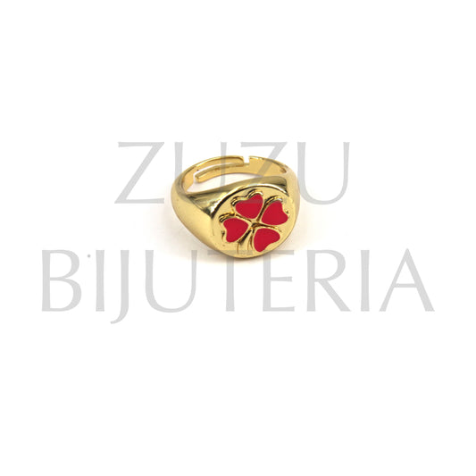 Clover Ring (Adjustable) - Brass