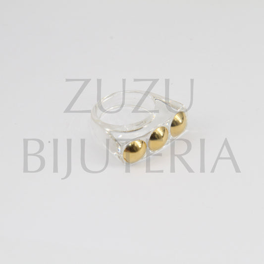 Acrylic Ring - Brass