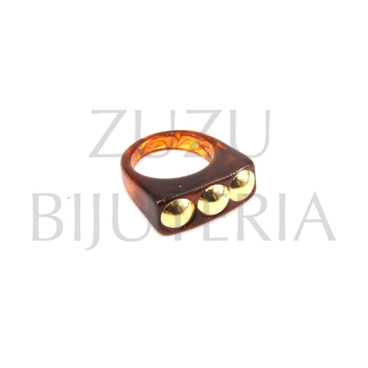 Acrylic Ring - Brass