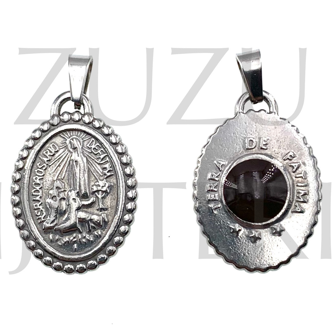 Pendente Nossa Senhora de Fátima 25mm x 20mm - Aço Inox