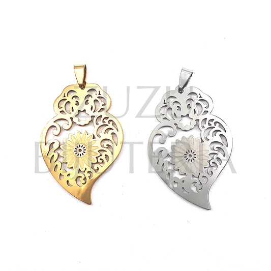 Pendant Heart of Viana 50mm x 33mm - Stainless Steel