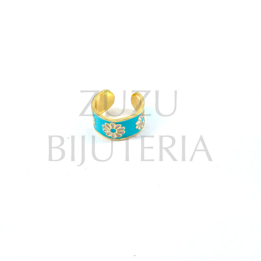 Flower Ring (Adjustable) - Brass