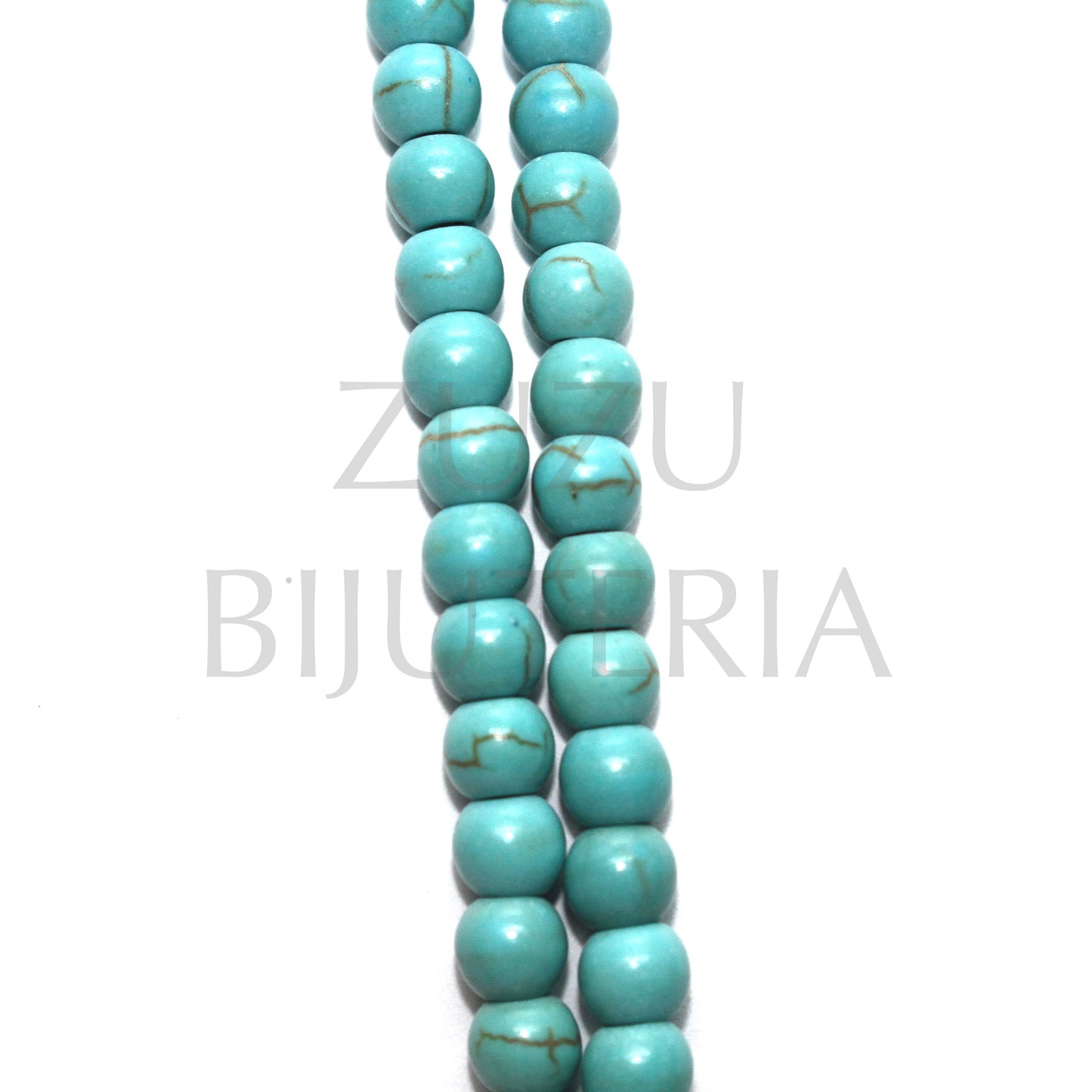 Howlite String 4mm x 3.6mm - Turquoise