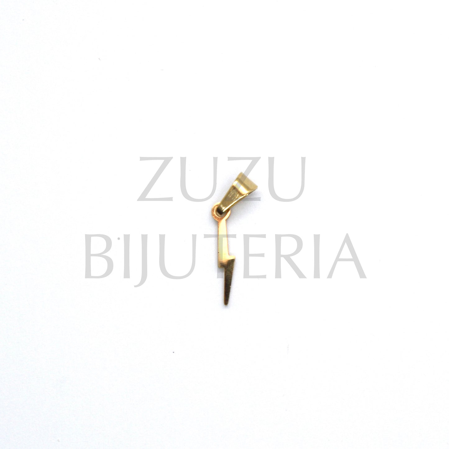 Pendente Raio Dourado 14mm x 2.5mm - Aço Inox