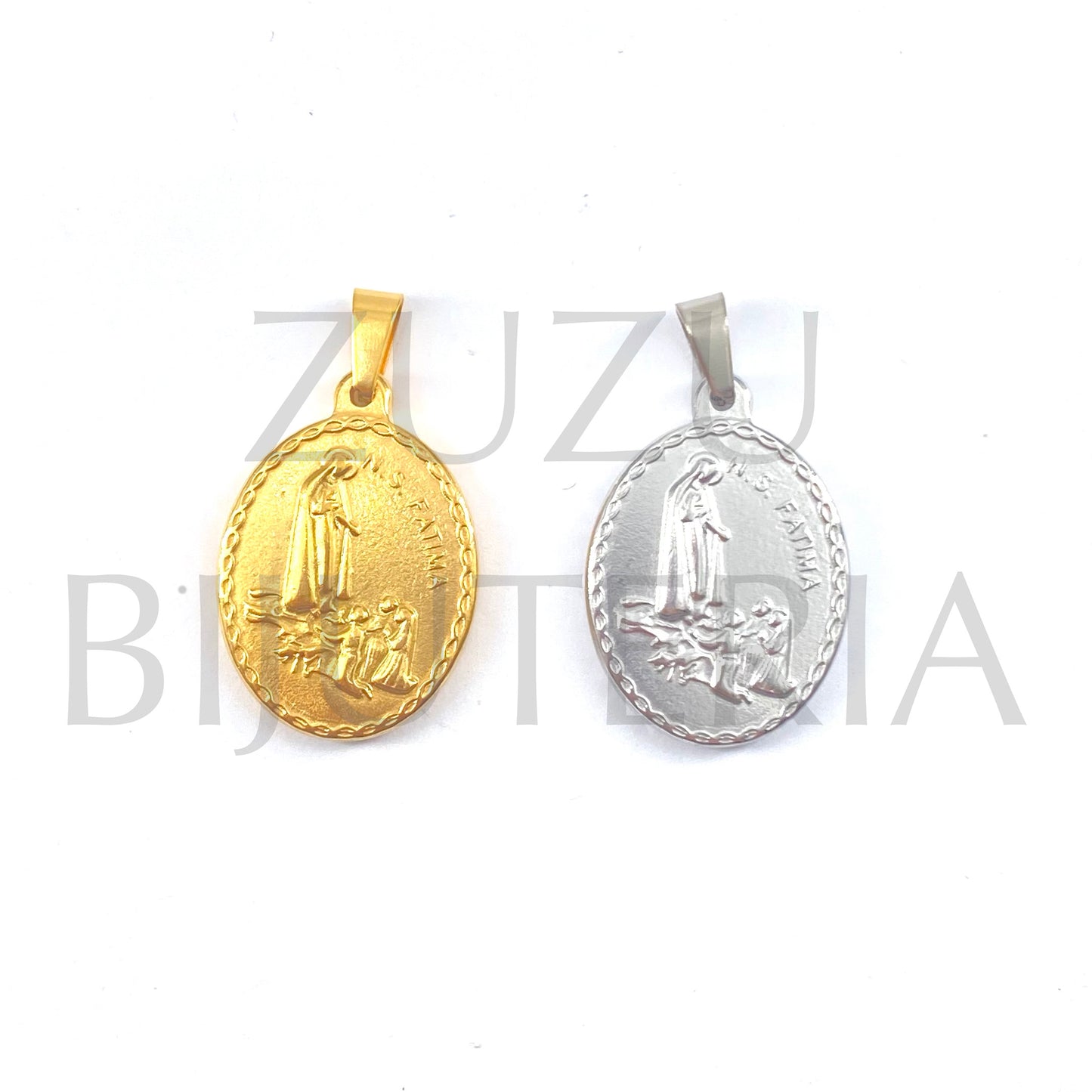 Our Lady of Fátima Pendant 27mm x 20mm - Stainless Steel