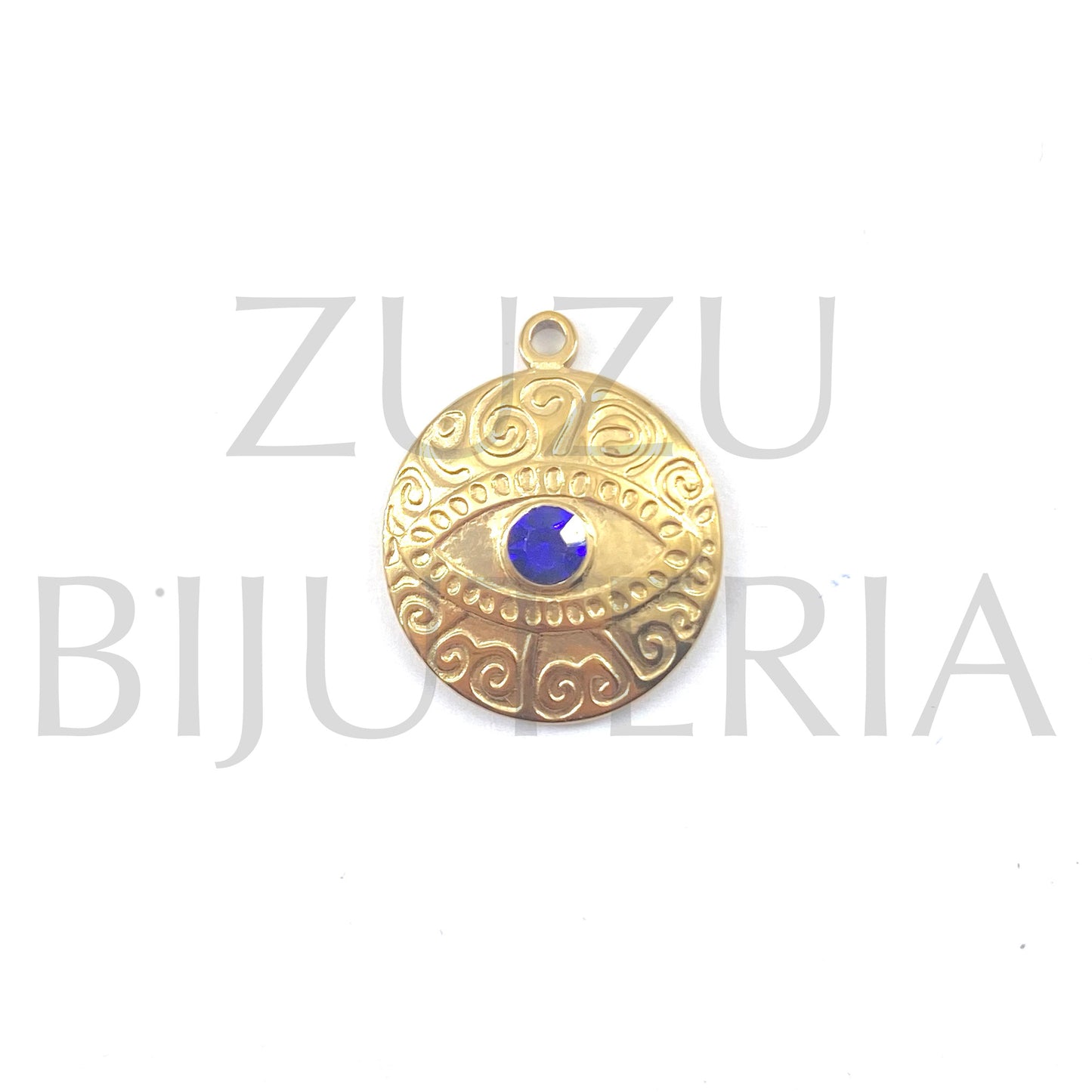 Eye Pendant with 19mm Zirconia - Stainless Steel