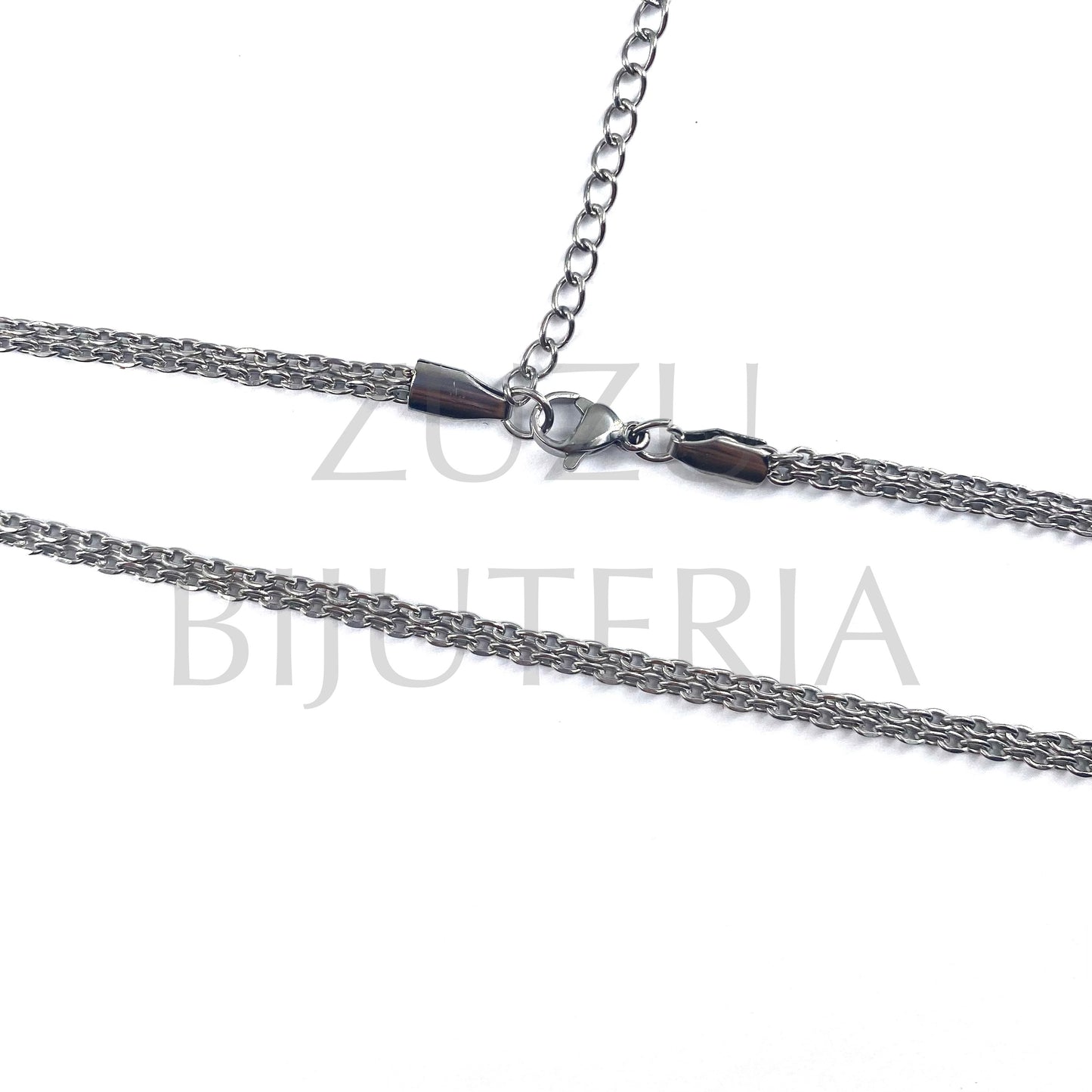 3mm Golden Oval Link Chain Necklace (45cm + 5cm) - Stainless Steel