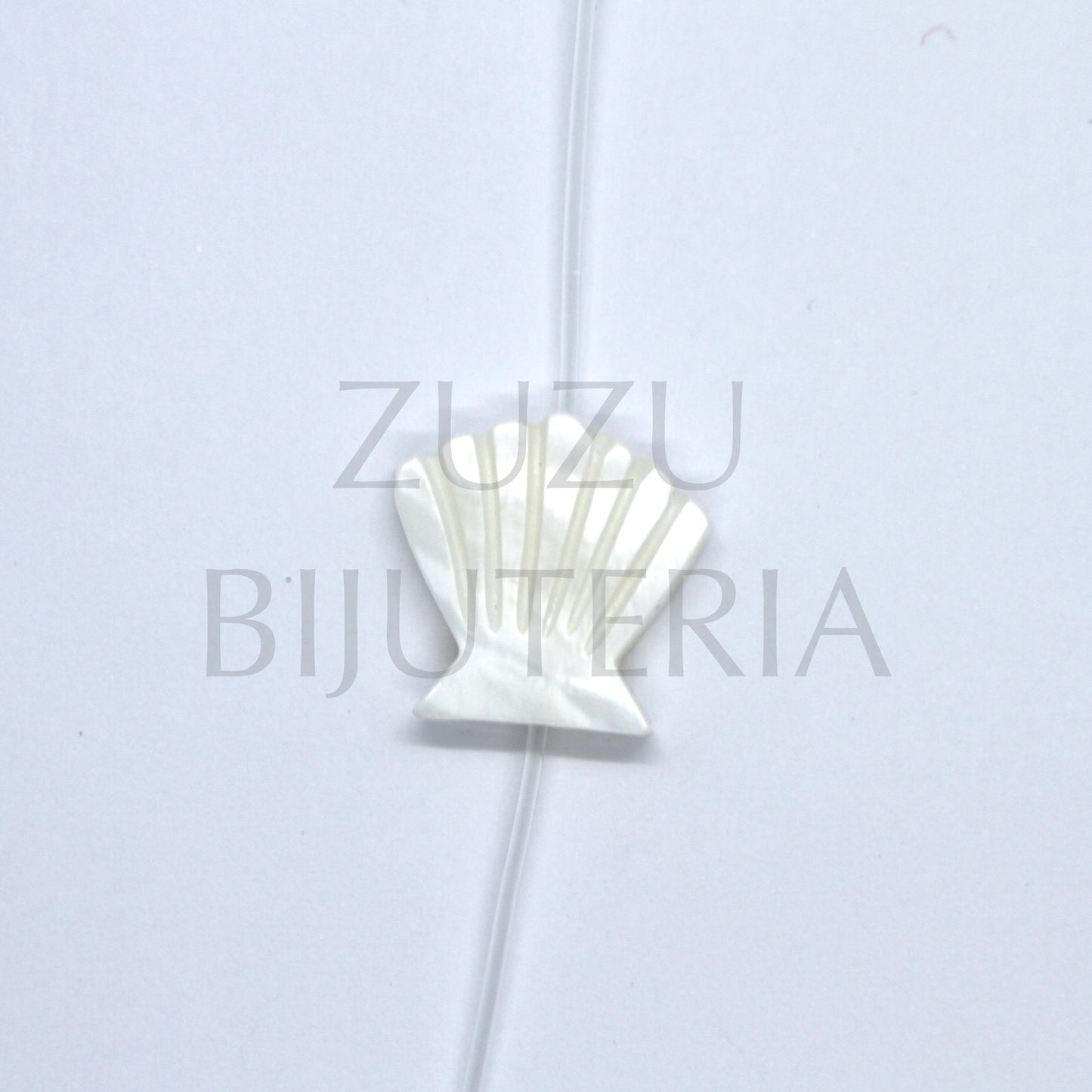 White Shell Pendant / Inset 14mm x 15mm - Mother of Pearl