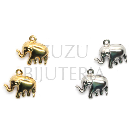 Elephant Pendant 14mm x 15mm - Stainless Steel