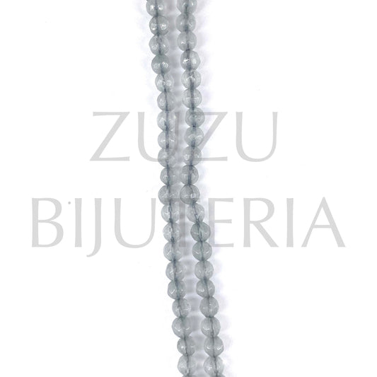 Fiada Pedra Agata Cinzento 4mm (furo 0.5mm) - Cumprimento 36cm