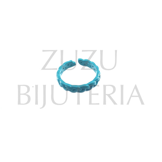 Blue Ring (Adjustable) - Brass